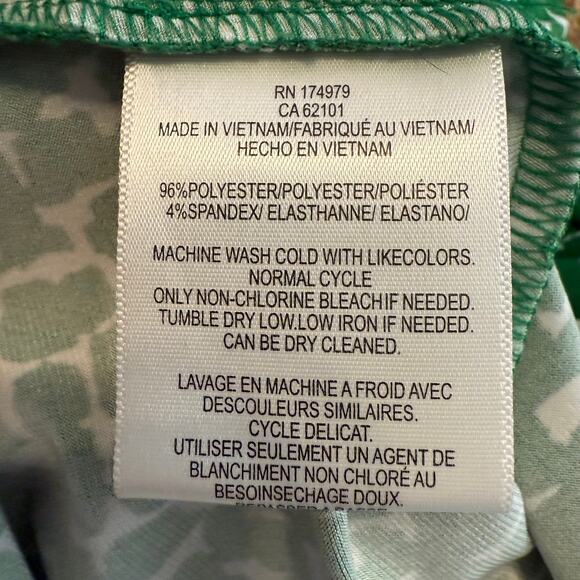 Women's BCBG Maxazria Green Geometric Wrap Dress Size Small - Picture 4 of 8